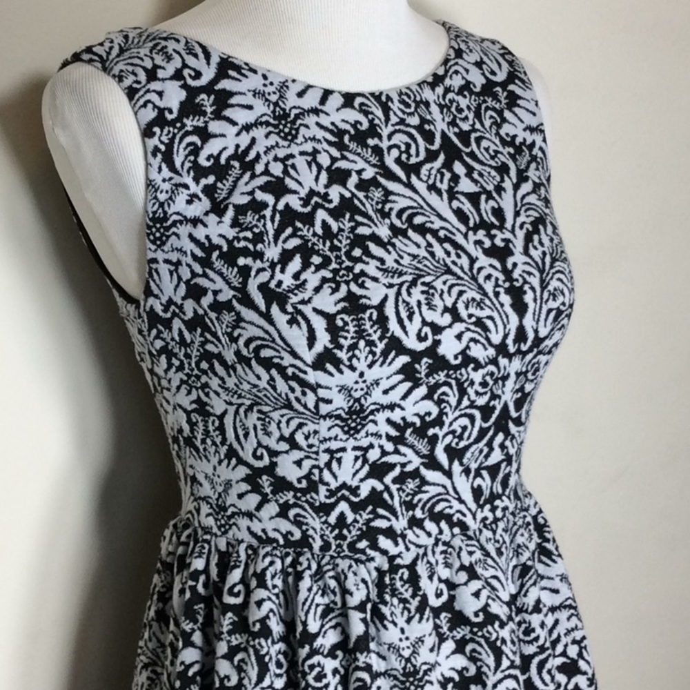 Black & White Aline Mini Dress - Picture 2 of 3